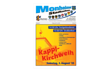 Die neue Ausgabe der Monheimer Stadtzeitung ist erschienen.